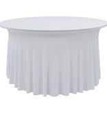 VidaXL 2 st Tafelhoezen stretch met rok 150x74 cm wit