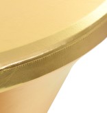 vidaXL 2 st Tafelhoezen stretch 80 cm goud