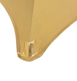 vidaXL 2 st Tafelhoezen stretch 80 cm goud