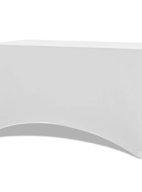 VidaXL Tafelhoes stretch wit 183x76x74 cm 2 st