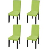 VidaXL Stoelhoes stretch recht 4 stuks groen