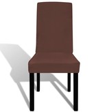 VidaXL Stoelhoes stretch recht 4 stuks bruin
