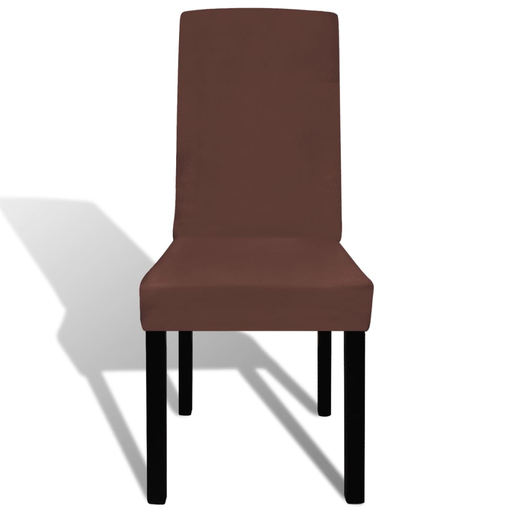 VidaXL Stoelhoes stretch recht 4 stuks bruin