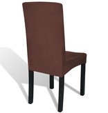 VidaXL Stoelhoes stretch recht 4 stuks bruin