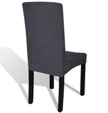 VidaXL Stoelhoezen 4 st stretch recht antraciet