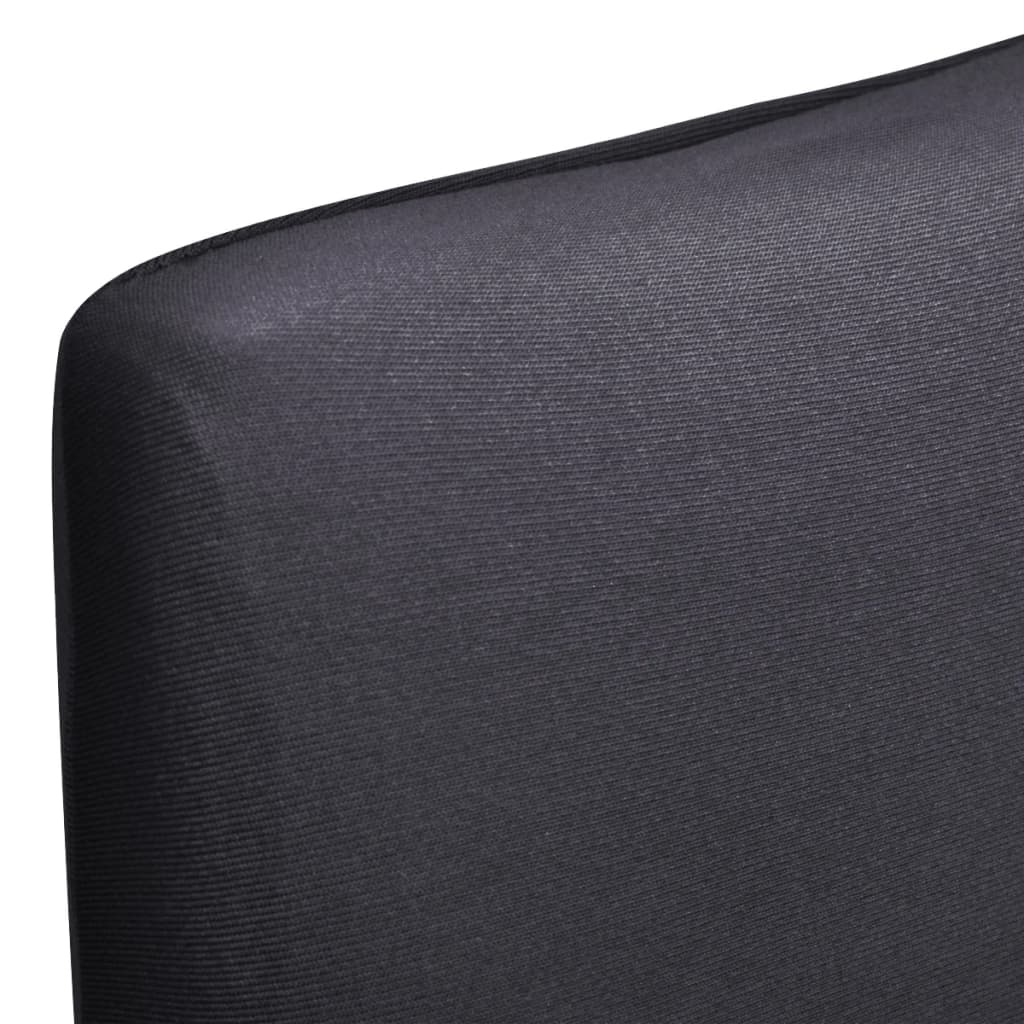 VidaXL Stoelhoezen 4 st stretch recht antraciet