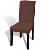 VidaXL Stoelhoes stretch recht bruin 6 st