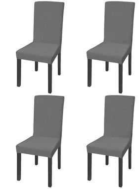 VidaXL Stoelhoes stretch recht 4 stuks zwart
