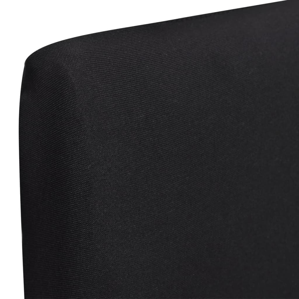 VidaXL Stoelhoes stretch recht 4 stuks zwart