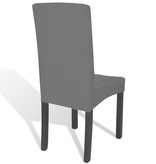 VidaXL Stoelhoes stretch recht 4 stuks zwart