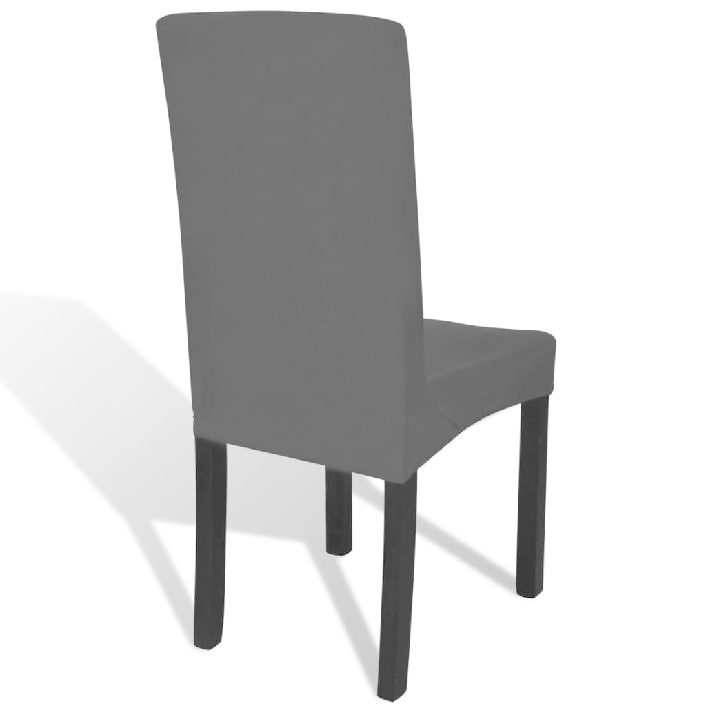 VidaXL Stoelhoes stretch recht 4 stuks zwart