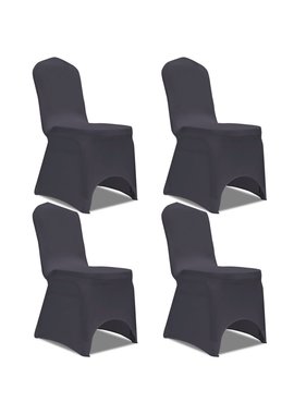VidaXL Stoelhoes stretch antraciet 4 stuks