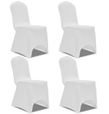 VidaXL Stoelhoes stretch 4 stuks wit