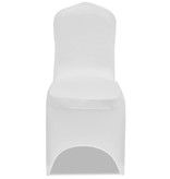 VidaXL Stoelhoes stretch 4 stuks wit