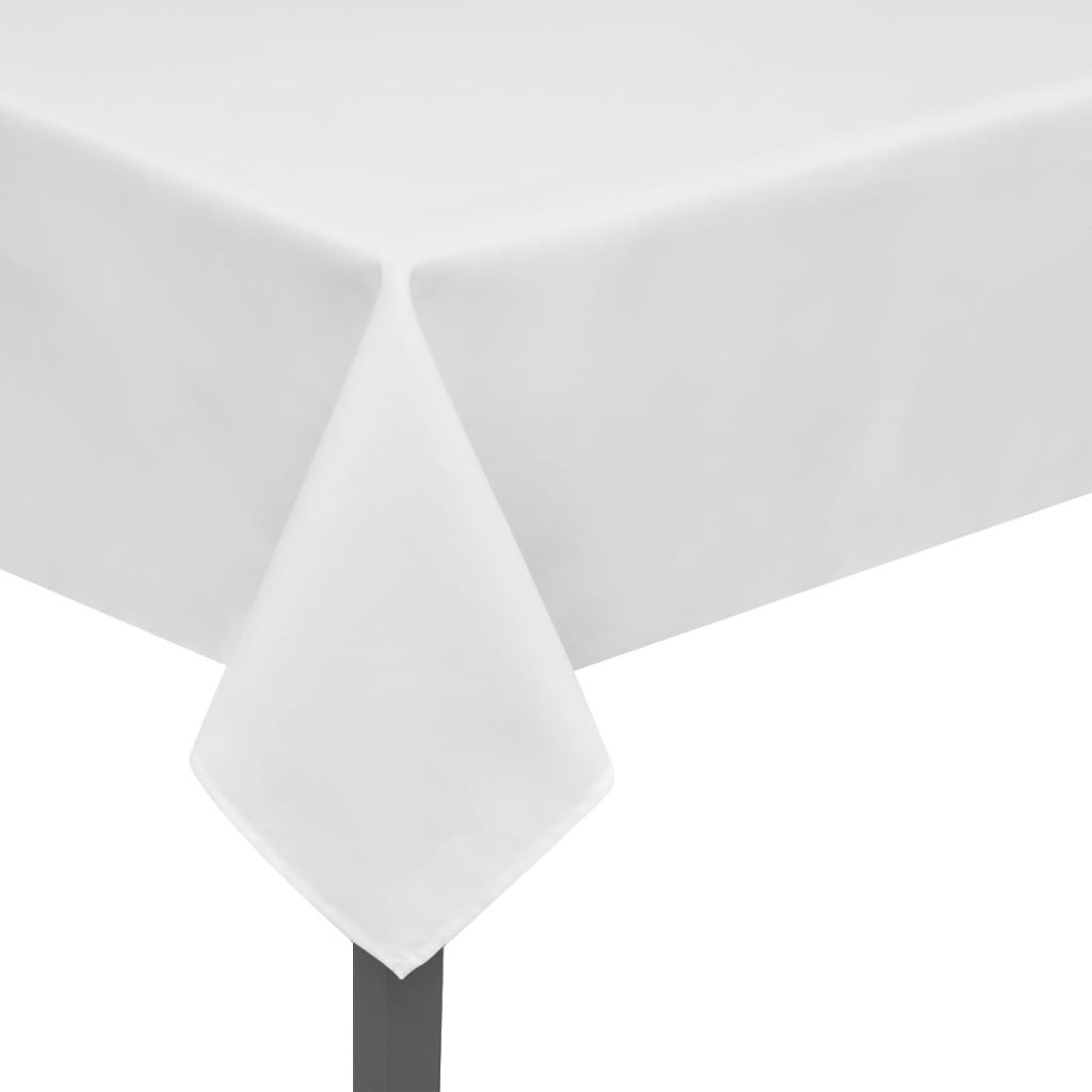 VidaXL Tafelkleden wit 5 stuks 220 x 130 cm