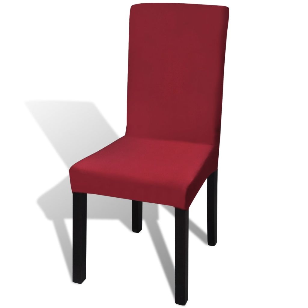 vidaXL Hoes voor stoelen 6 stuks stretch (wijnrood)