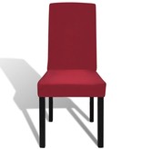 VidaXL Hoes voor stoelen 6 stuks stretch (wijnrood)