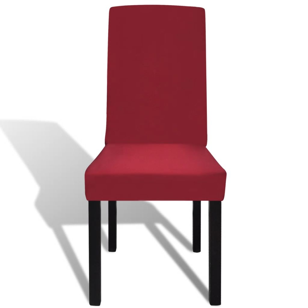 VidaXL Hoes voor stoelen 6 stuks stretch (wijnrood)
