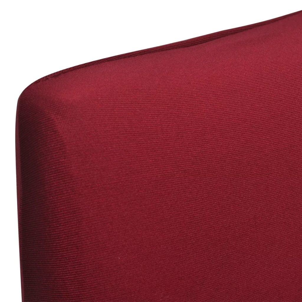 VidaXL Hoes voor stoelen 6 stuks stretch (wijnrood)