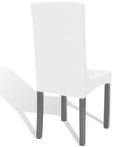 vidaXL Hoes voor stoelen stretch 6 stuks (wit)