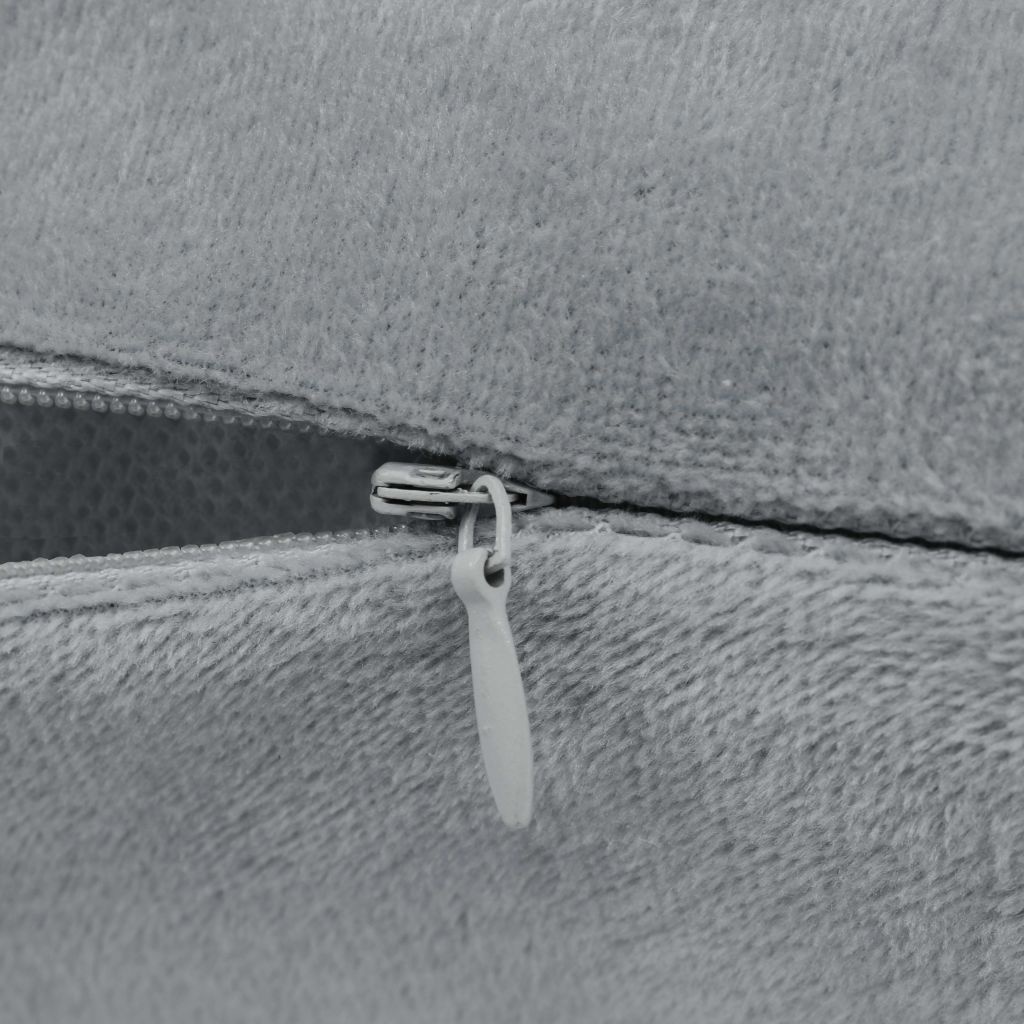 VidaXL Sierkussenset 45x45 cm velours grijs 2-delig