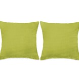 vidaXL Sierkussenset 60x60 cm velours groen 2-delig