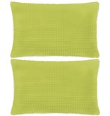 vidaXL Sierkussenset 40x60 cm velours groen 2-delig