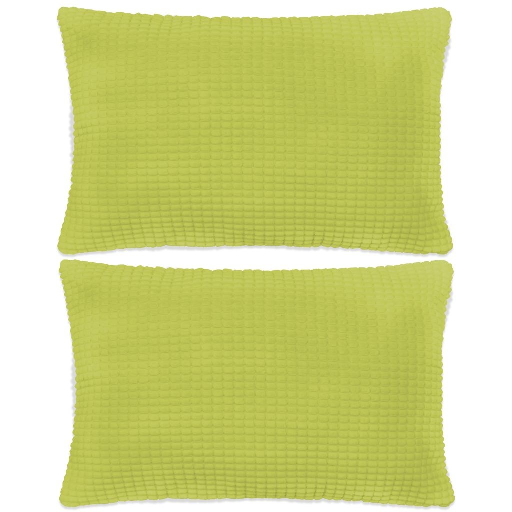 vidaXL Sierkussenset 40x60 cm velours groen 2-delig