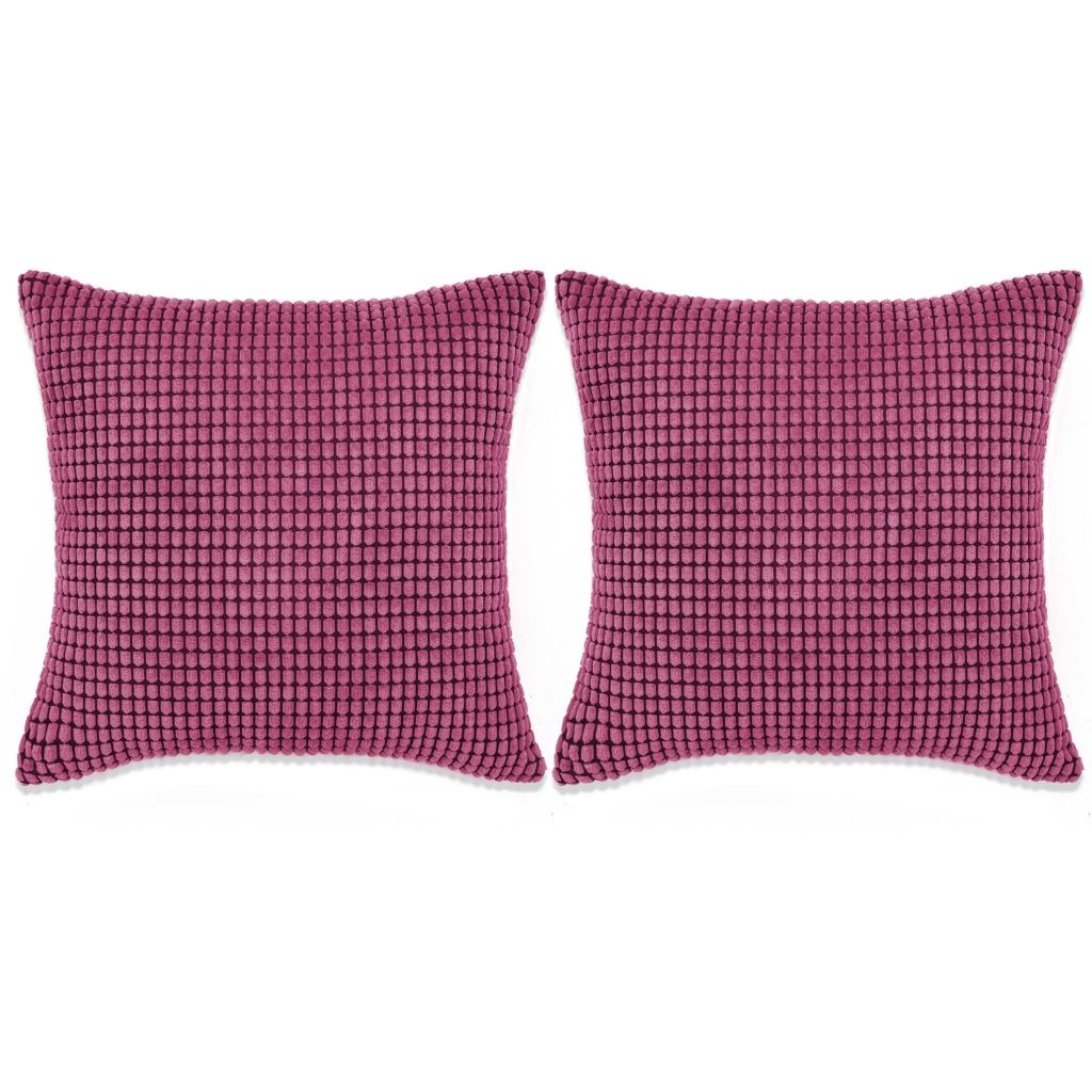 vidaXL Sierkussenset 60x60 cm velours roze 2-delig