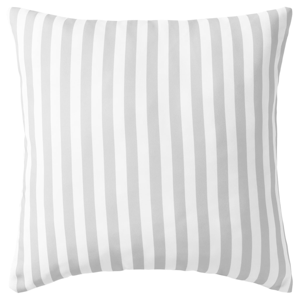 VidaXL Buitenkussens 45x45 cm gestreept grijs 4 st