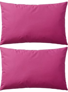 vidaXL Buitenkussens 60x40 cm roze 2 st