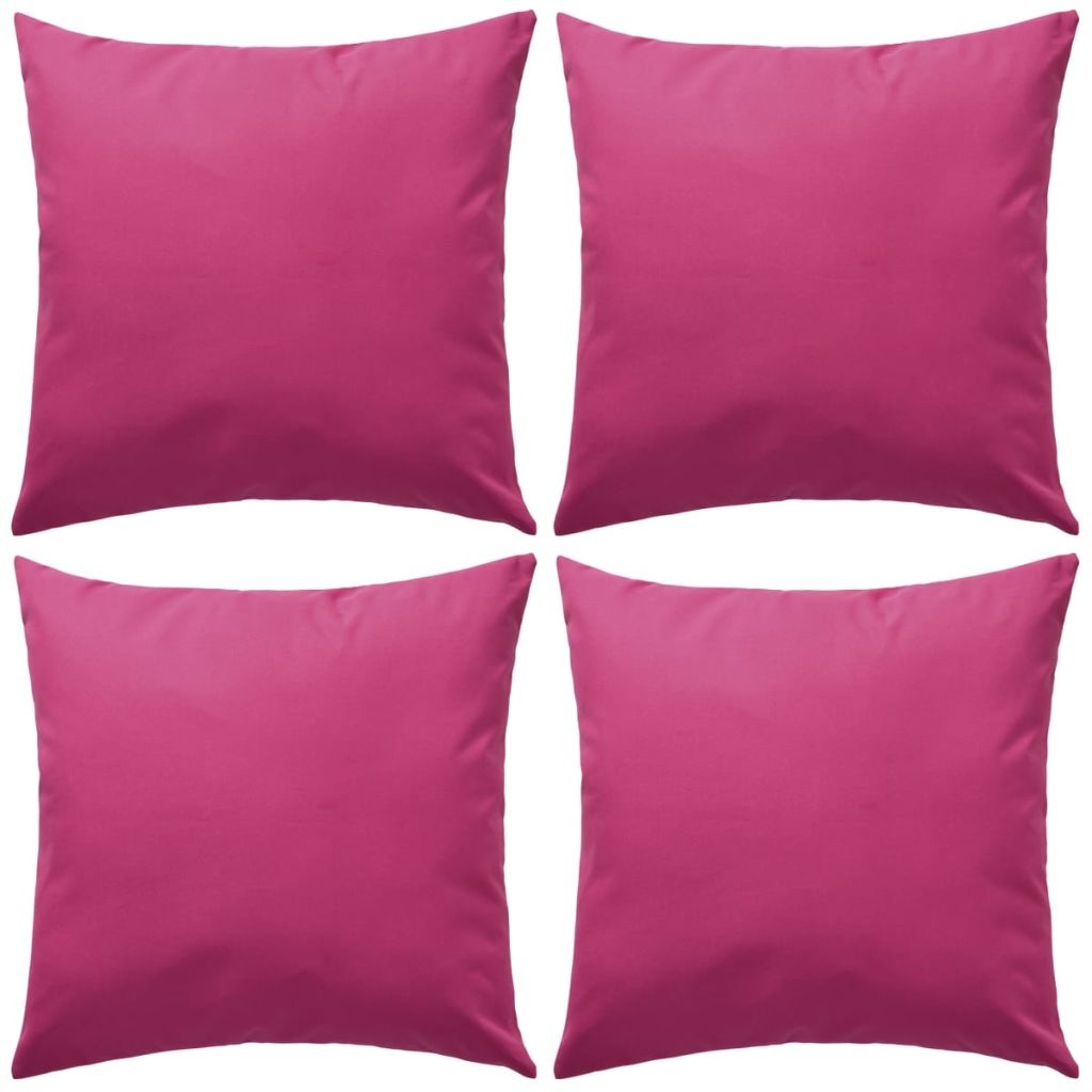 VidaXL Buitenkussens 45x45 cm roze 4 st