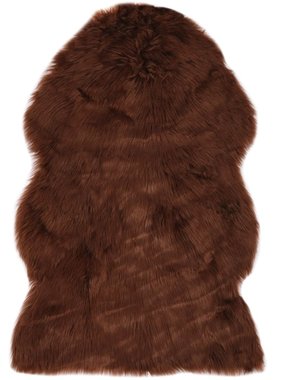 VidaXL Vloerkleed 60x90 cm kunstschapenvacht bruin