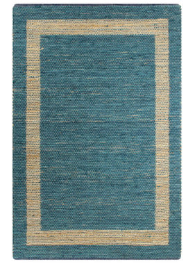 VidaXL Vloerkleed handgemaakt 120x180 cm jute blauw