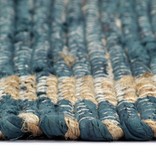 VidaXL Vloerkleed handgemaakt 80x160 cm jute blauw