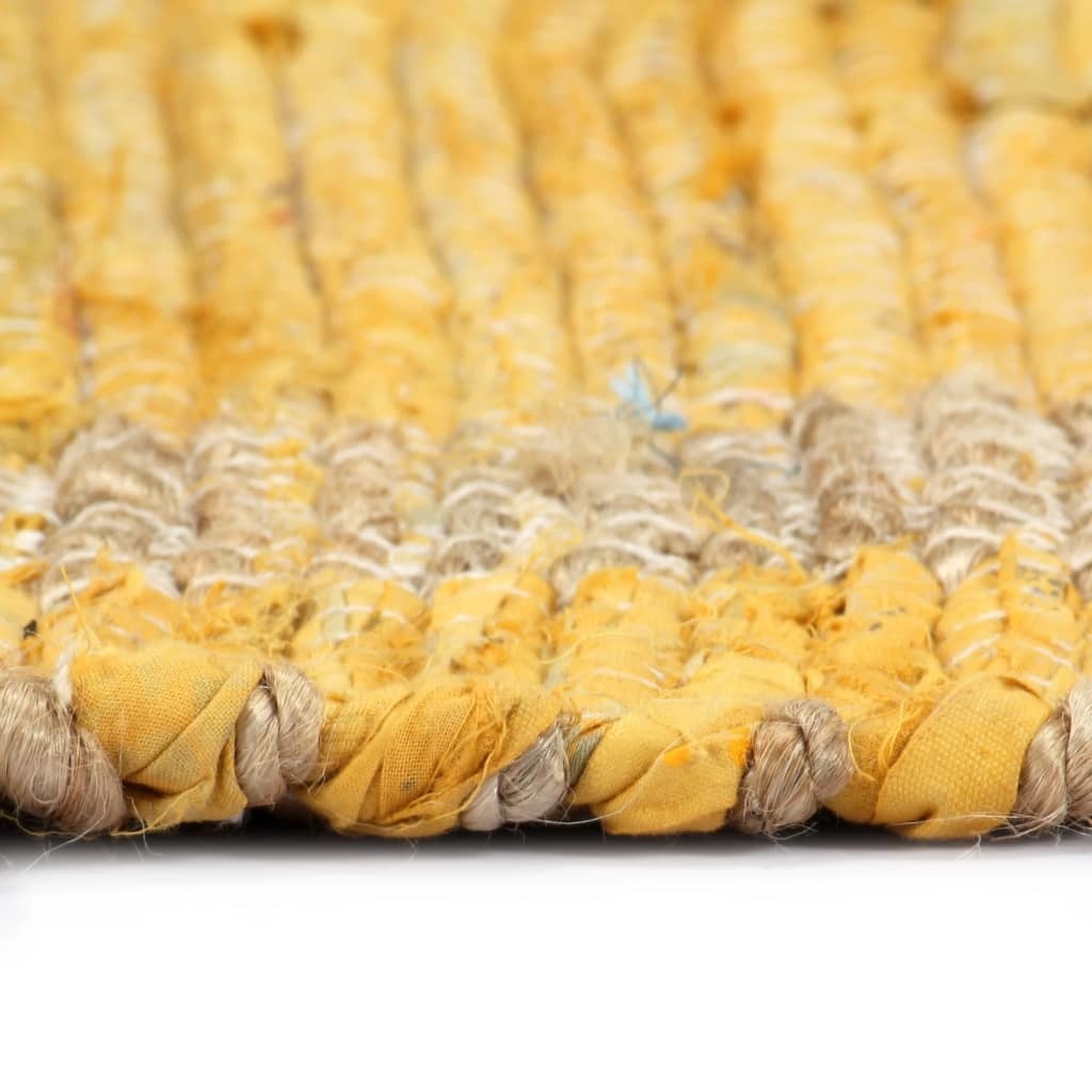 VidaXL Vloerkleed handgemaakt 160x230 cm jute geel