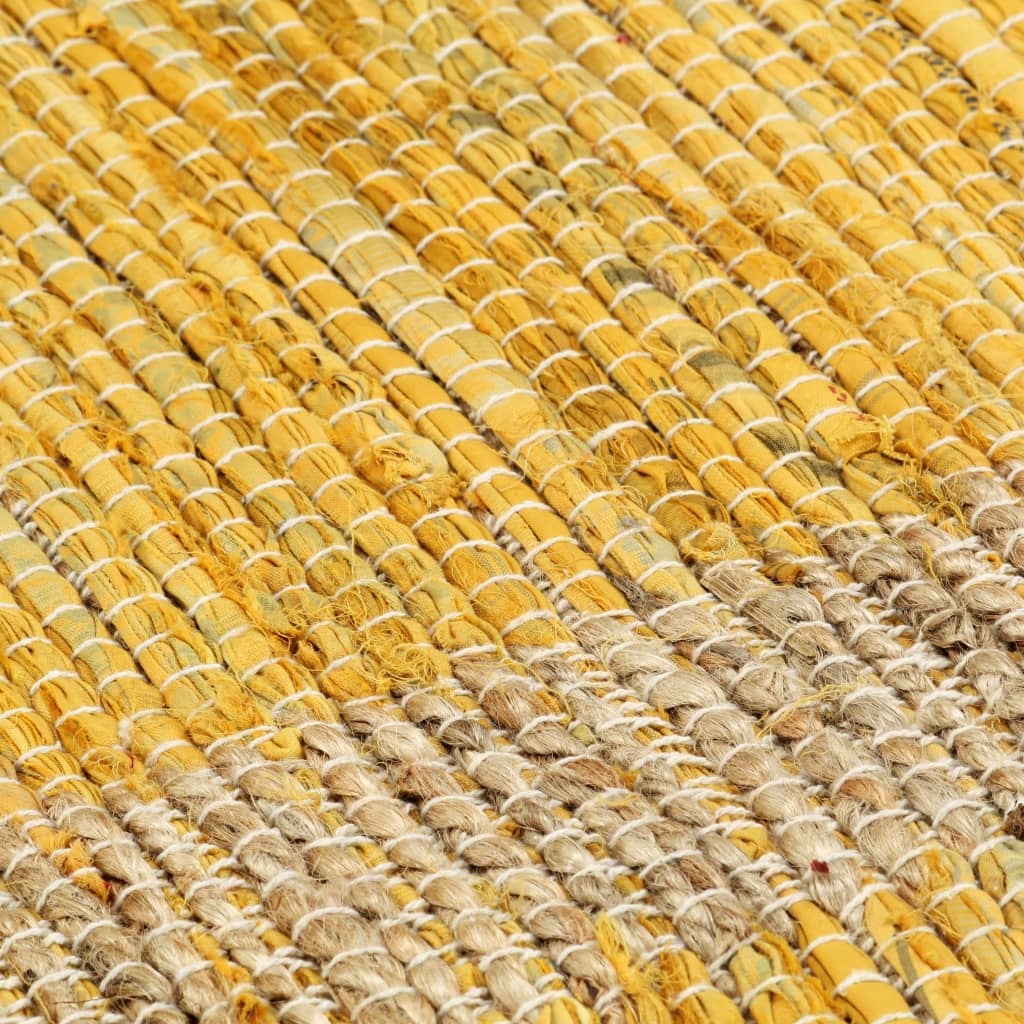 VidaXL Vloerkleed handgemaakt 120x180 cm jute geel