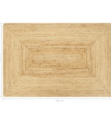 VidaXL Vloerkleed handgemaakt 120x180 cm jute naturel