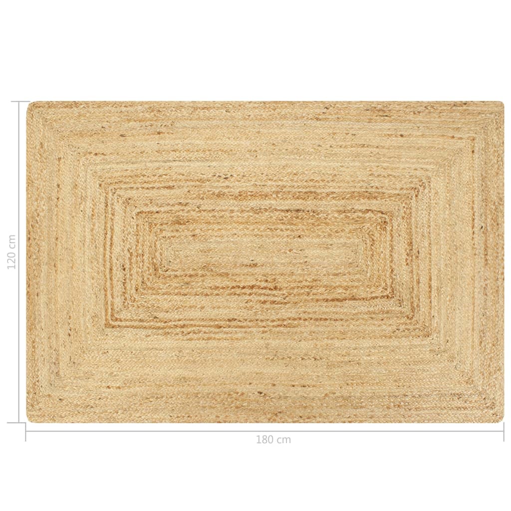VidaXL Vloerkleed handgemaakt 120x180 cm jute naturel