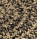 VidaXL Vloerkleed handgemaakt 150 cm jute zwart en naturel