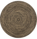 VidaXL Vloerkleed handgemaakt 120 cm jute zwart en naturel