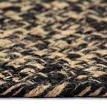 VidaXL Vloerkleed handgemaakt 90 cm jute zwart en naturel
