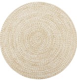 vidaXL Vloerkleed handgemaakt 150 cm jute wit en naturel