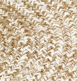 VidaXL Vloerkleed handgemaakt 150 cm jute wit en naturel