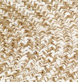 vidaXL Vloerkleed handgemaakt 150 cm jute wit en naturel