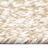 VidaXL Vloerkleed handgemaakt 120 cm jute wit en naturel