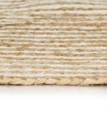 VidaXL Vloerkleed handgemaakt met spiraal ontwerp 150 cm jute wit