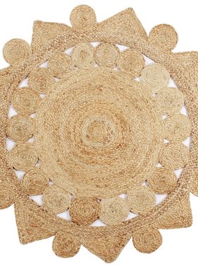 VidaXL Vloerkleed handgemaakt 150 cm gevlochten jute