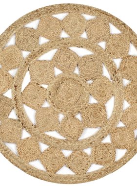 VidaXL Vloerkleed handgemaakt 150 cm gevlochten jute