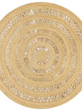 VidaXL Vloerkleed handgemaakt 150 cm gevlochten jute